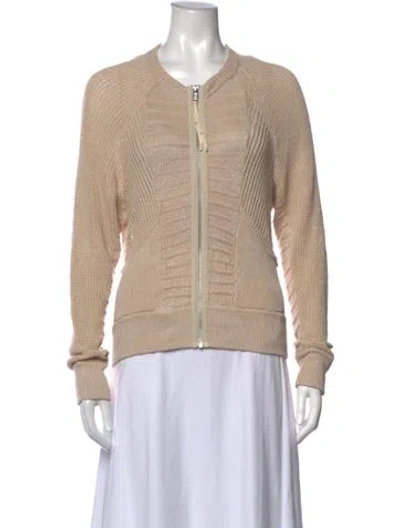 Pre-owned Marc By Marc Jacobs Linen Open Front Sweater In Neutrals