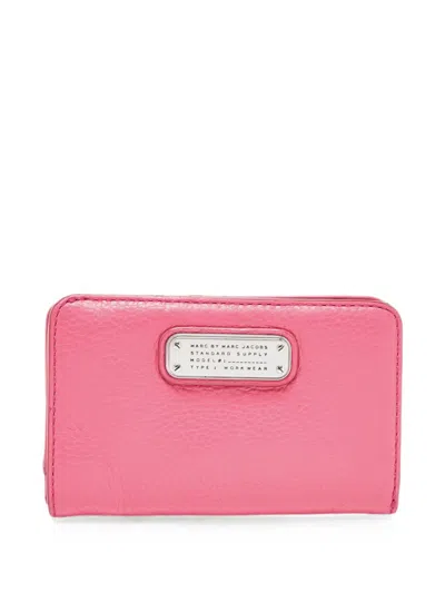 Pre-owned Marc By Marc Jacobs Logo-plaque Leather Wallet In Pink