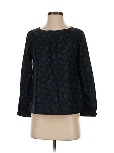 Pre-owned Marc By Marc Jacobs Long Sleeve Silk Top Black Boatneck Tops