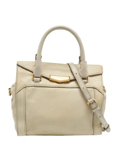 Pre-owned Marc By Marc Jacobs Medium Leather Satchel Bag In Neutrals