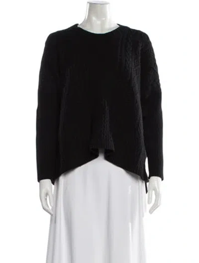 Pre-owned Marc By Marc Jacobs Merino Wool Crew Neck Sweater In Black