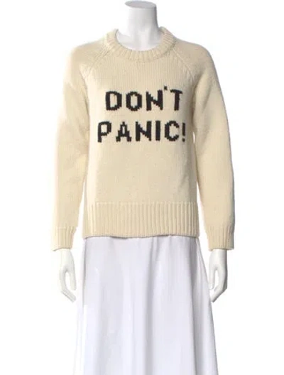 Pre-owned Marc By Marc Jacobs Merino Wool Graphic Print Sweater In Neutral