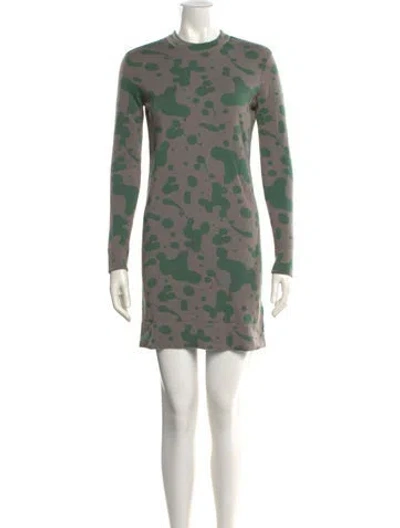 Pre-owned Marc By Marc Jacobs Merino Wool Mini Dress In Green