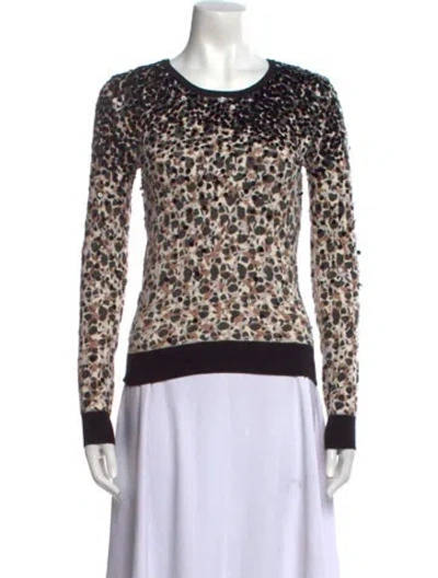 Pre-owned Marc By Marc Jacobs Merino Wool Printed Sweater In Neutral