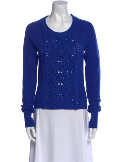 Pre-owned Marc By Marc Jacobs Merino Wool Scoop Neck Sweater In Blue