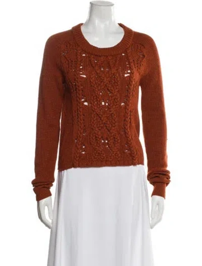 Pre-owned Marc By Marc Jacobs Merino Wool Scoop Neck Sweater In Orange