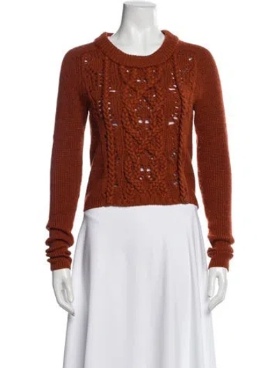 Pre-owned Marc By Marc Jacobs Merino Wool Scoop Neck Sweater In Orange