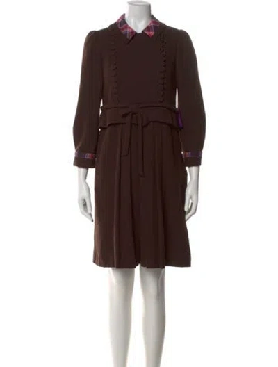 Pre-owned Marc By Marc Jacobs Mini Dress In Brown