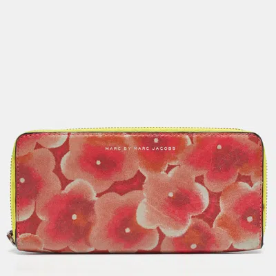 Pre-owned Marc By Marc Jacobs Multicolor Leather Zip Around Wallet