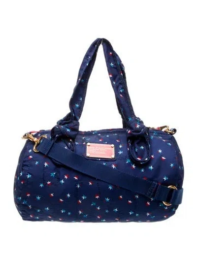 Pre-owned Marc By Marc Jacobs Nylon Top Handle Bag In Blue