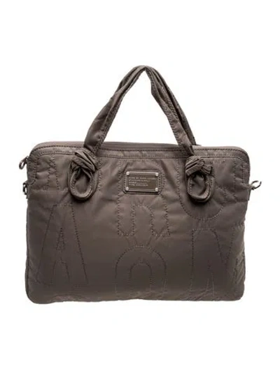Pre-owned Marc By Marc Jacobs Nylon Top Handle Bag In Gray