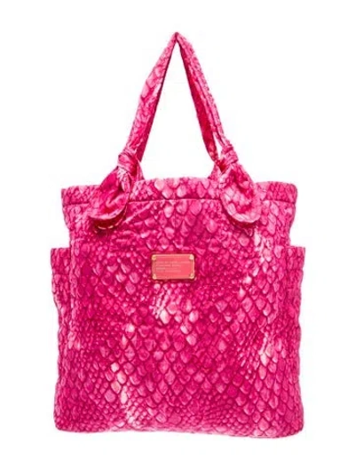 Pre-owned Marc By Marc Jacobs Nylon Top Handle Bag In Pink