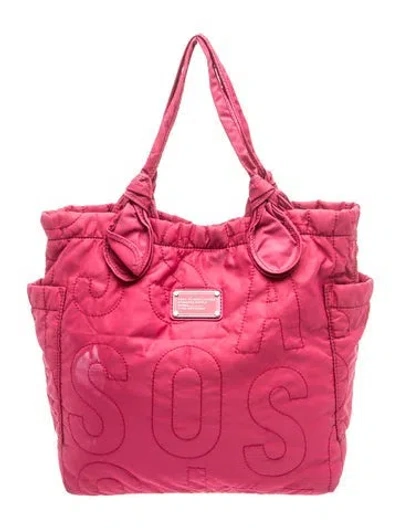 Pre-owned Marc By Marc Jacobs Nylon Tote In Pink