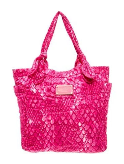 Pre-owned Marc By Marc Jacobs Nylon Tote In Pink