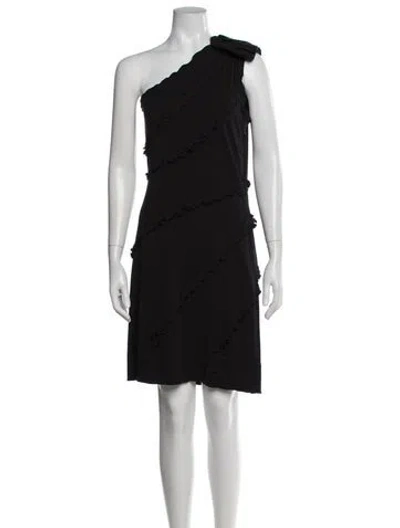 Pre-owned Marc By Marc Jacobs One-shoulder Mini Dress In Black