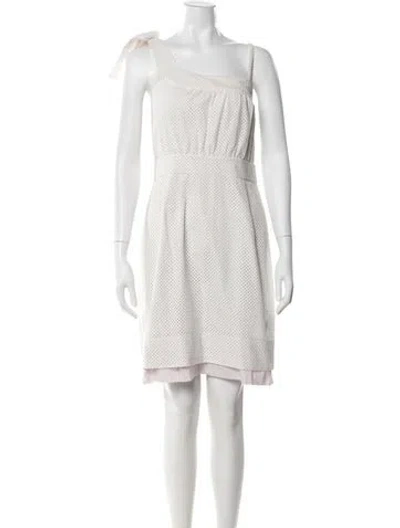 Pre-owned Marc By Marc Jacobs Open Front Knee-length Dress In White
