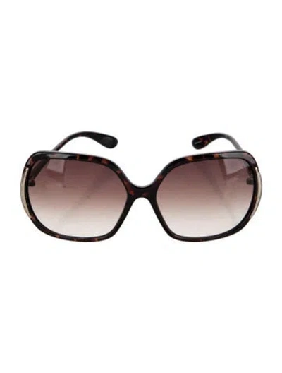 Pre-owned Marc By Marc Jacobs Oversize Gradient Sunglasses In Brown