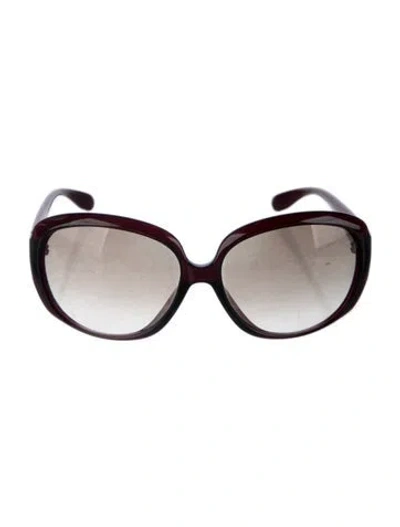 Pre-owned Marc By Marc Jacobs Oversize Gradient Sunglasses In Burgundy
