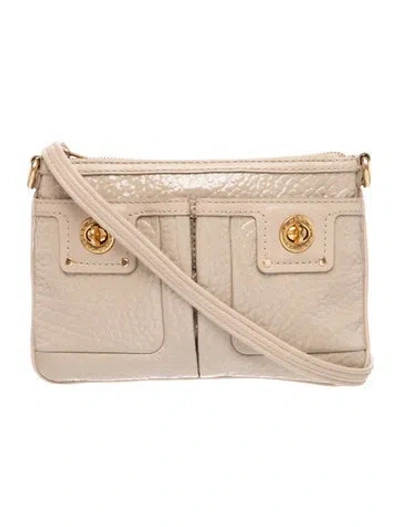 Pre-owned Marc By Marc Jacobs Patent Leather Crossbody Bag In Neutrals