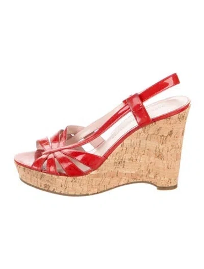 Pre-owned Marc By Marc Jacobs Patent Leather Sandals In Red