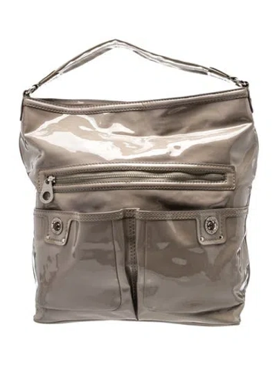 Pre-owned Marc By Marc Jacobs Patent Leather Tote In Grey