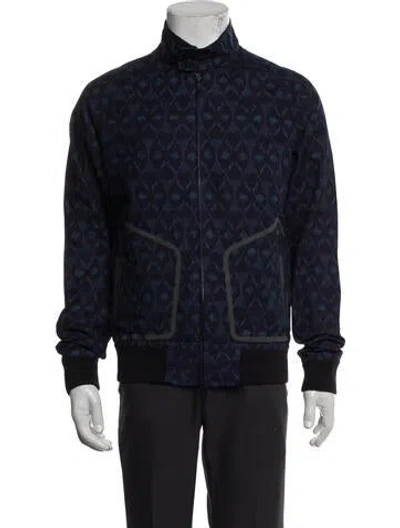Pre-owned Marc By Marc Jacobs Patterned Bomber Jacket In Blue
