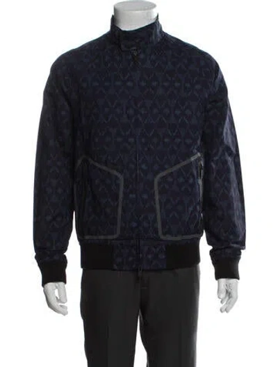 Pre-owned Marc By Marc Jacobs Patterned Bomber Jacket In Blue