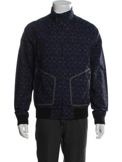 Pre-owned Marc By Marc Jacobs Patterned Bomber Jacket In Blue