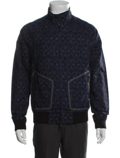 Pre-owned Marc By Marc Jacobs Patterned Bomber Jacket In Blue