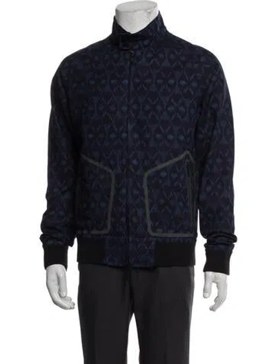 Pre-owned Marc By Marc Jacobs Patterned Bomber Jacket In Blue