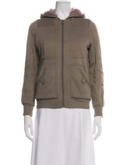 Pre-owned Marc By Marc Jacobs Patterned Bomber Jacket In Green