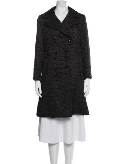 Pre-owned Marc By Marc Jacobs Patterned Coat In Black