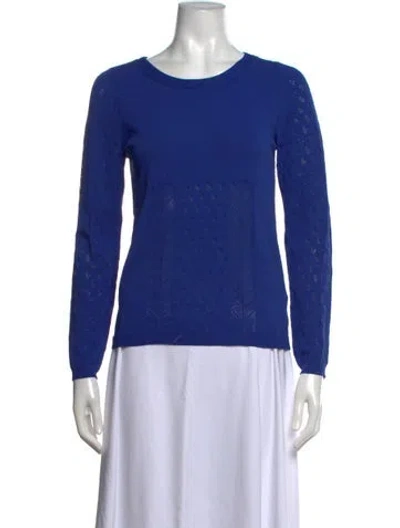 Pre-owned Marc By Marc Jacobs Patterned Crew Neck Sweater In Blue