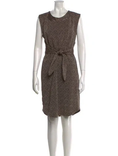 Pre-owned Marc By Marc Jacobs Patterned Knee-length Dress In Brown