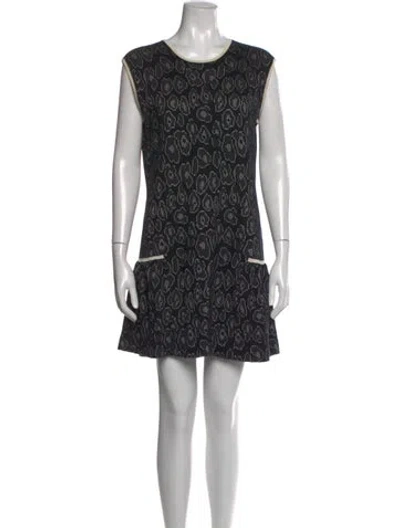 Pre-owned Marc By Marc Jacobs Patterned Mini Dress In Black
