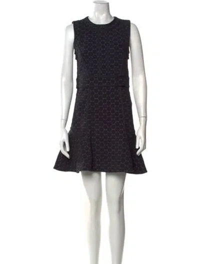 Pre-owned Marc By Marc Jacobs Patterned Mini Dress In Black
