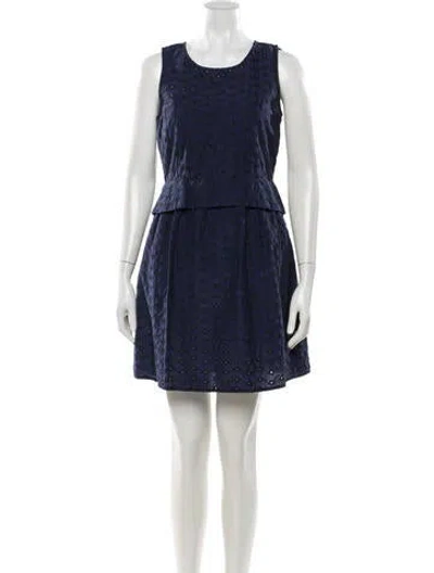 Pre-owned Marc By Marc Jacobs Patterned Mini Dress In Blue