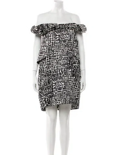 Pre-owned Marc By Marc Jacobs Patterned Mini Dress In White