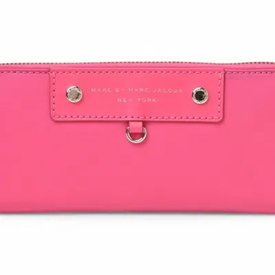 Pre-owned Marc By Marc Jacobs Pink Nylon Long Wallet (bi-fold) ()
