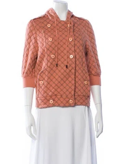 Pre-owned Marc By Marc Jacobs Plaid Print Blazer In Orange