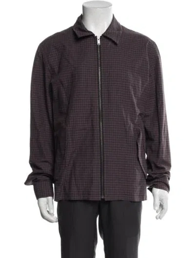 Pre-owned Marc By Marc Jacobs Plaid Print Jacket In Purple