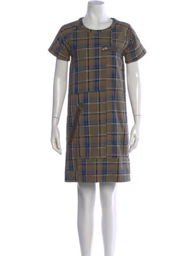 Pre-owned Marc By Marc Jacobs Plaid Print Knee-length Dress In Multi