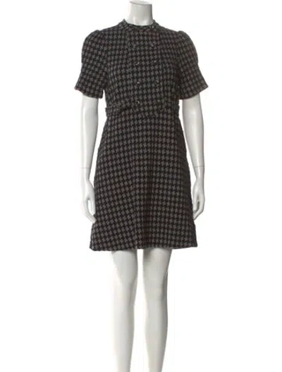 Pre-owned Marc By Marc Jacobs Plaid Print Long Dress In Gray