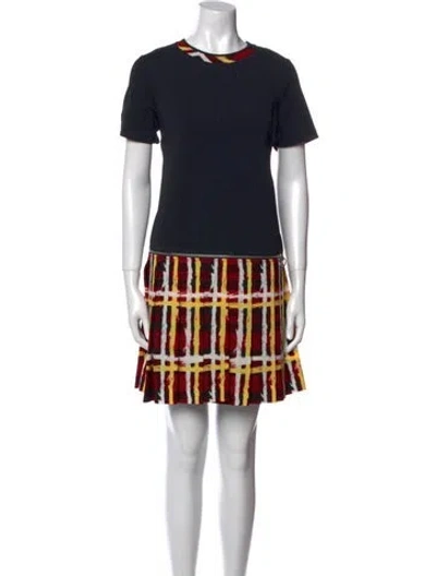 Pre-owned Marc By Marc Jacobs Plaid Print Mini Dress In Black