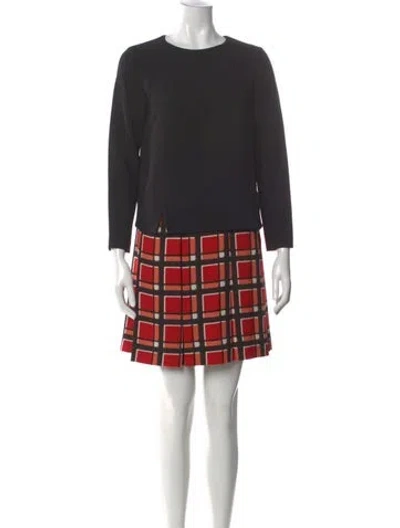 Pre-owned Marc By Marc Jacobs Plaid Print Mini Dress In Black