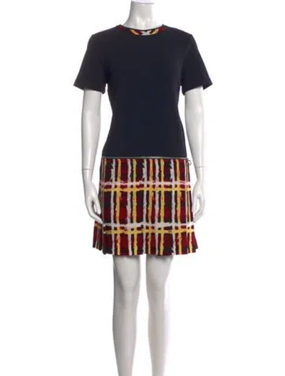 Pre-owned Marc By Marc Jacobs Plaid Print Mini Dress In Black