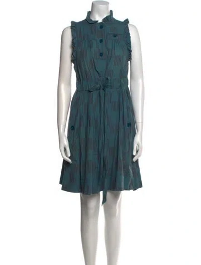 Pre-owned Marc By Marc Jacobs Plaid Print Mini Dress In Blue