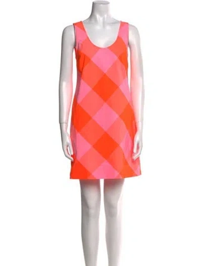 Pre-owned Marc By Marc Jacobs Plaid Print Mini Dress In Orange