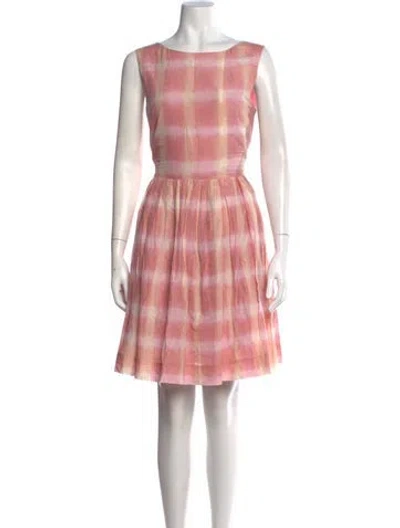 Pre-owned Marc By Marc Jacobs Plaid Print Mini Dress In Pink