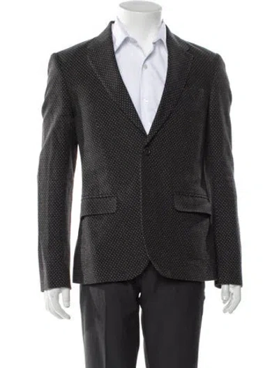 Pre-owned Marc By Marc Jacobs Polka Dot Print Coat In Grey
